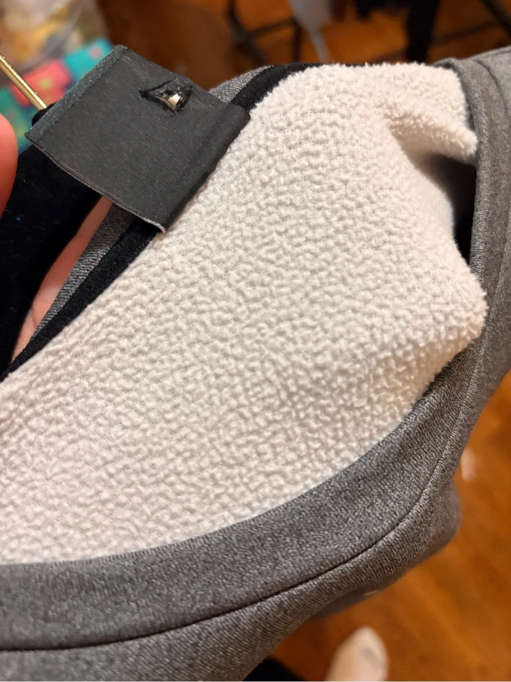 Nike Gray Sweatshirt with Pink & Black Colorblock Panels